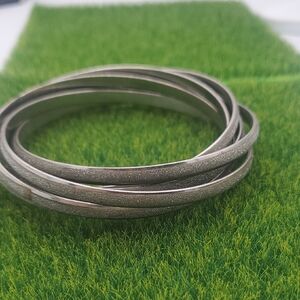 Silver Tone‎ Sparkle Glitter Bangle Stack Bracelets B3315